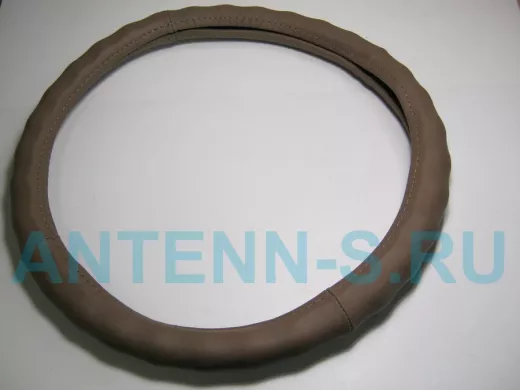 Оплетка на руль 40 см. L 1109E кожа "кофе с молоком" "пальцы"