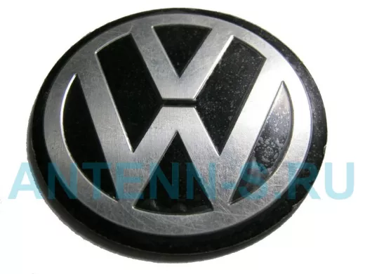 Эмблемма круглая "алюминий" знак Volkswagen 6,8x6,8 см   01378