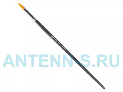 Кисть художественная проф. "BR-80150" ART CLASSIC, синтетика жесткая, круглая, № 8, длинная ручка