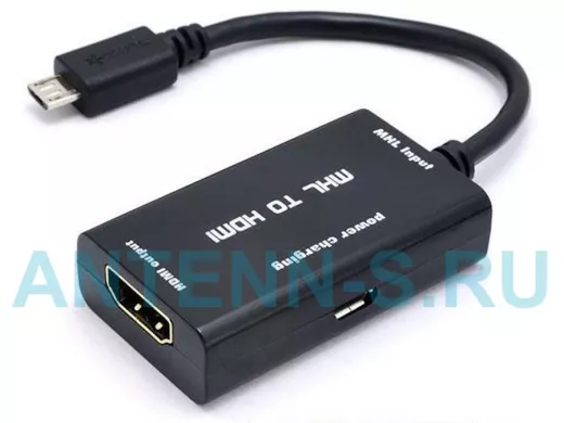 Переходник "ABBIKUS-81624" MHL из Micro USB в HDMI,для подключения смартфона к телевизору через HDMI