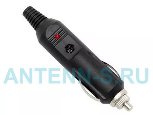 Штекер прикуривателя с предохранителем и светодиодом