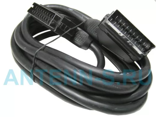 Шнур SCART шт - SCART шт 21pin  3М полный ,толстый кабель Сигнал