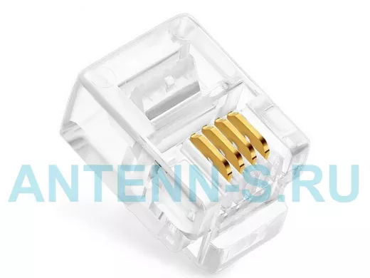 Телефонный джек 4-х контактный (RG11) 6P4C